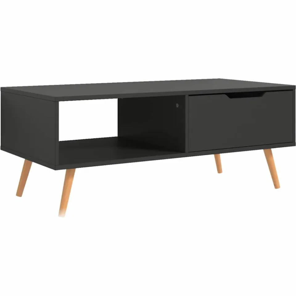 vidaXL Salontafel 100x49,5x43 cm bewerkt hout grijs, foto 3