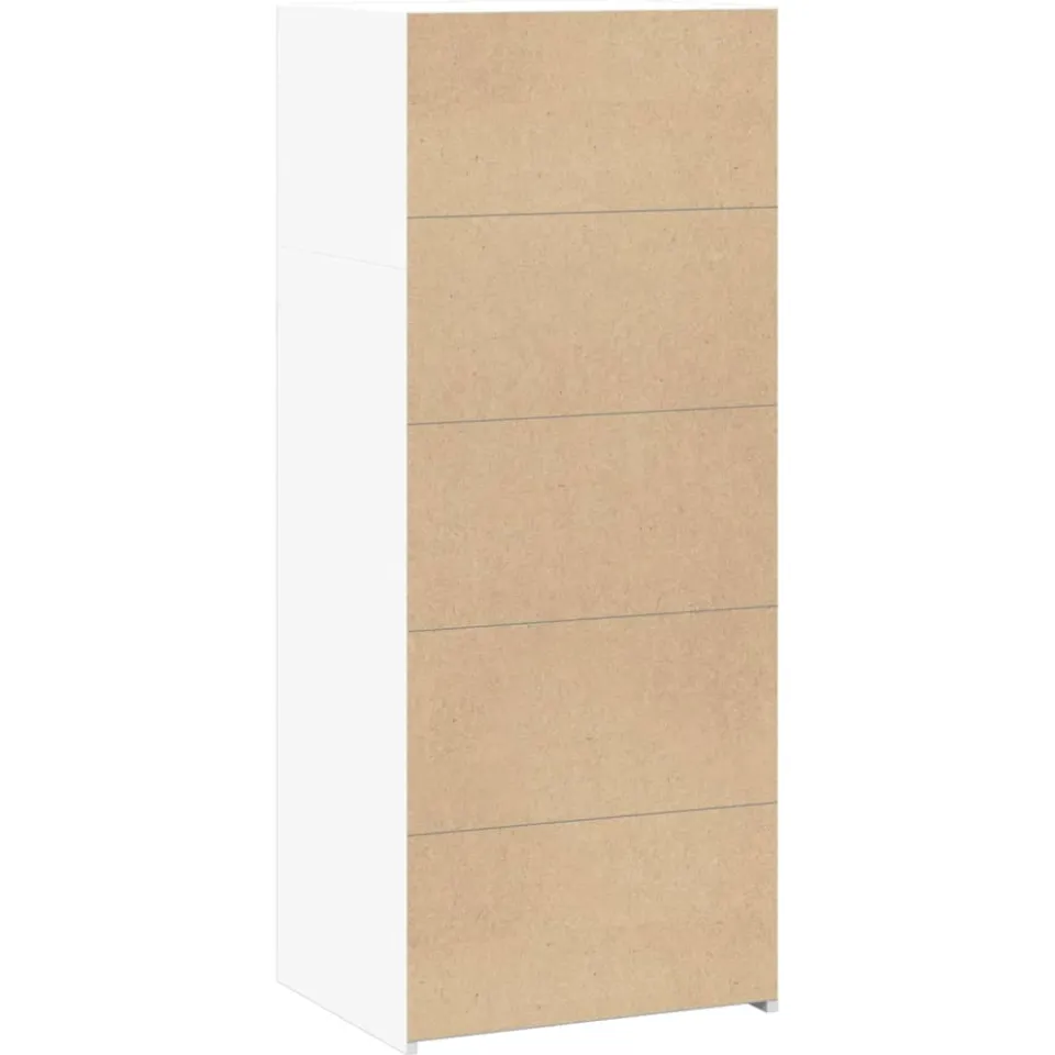 vidaXL Hoge kast 50x41x124 cm bewerkt hout wit, foto 4