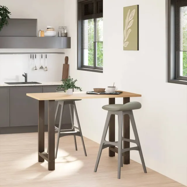 vidaXL Bartafelpoten 2 st 60x(90-91) cm staal naturel Grijs