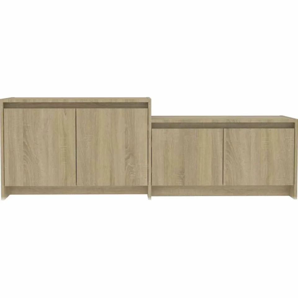 vidaXL Tv-meubel 146,5x35x50 cm bewerkt hout sonoma eikenkleurig, foto 4