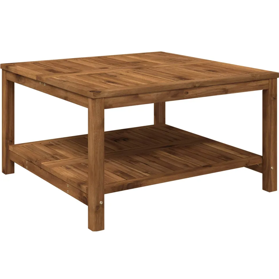 vidaXL Salontafel LAREN Naturel 80,5 x 80 x 45 cm Massief Acaciahout, foto 3
