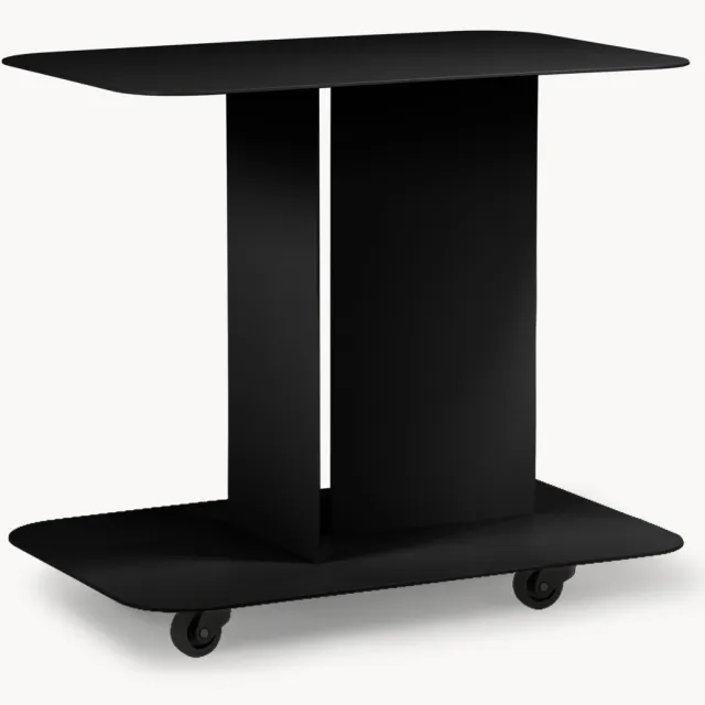 noo.ma Metalen serveerwagen Ho Zwart