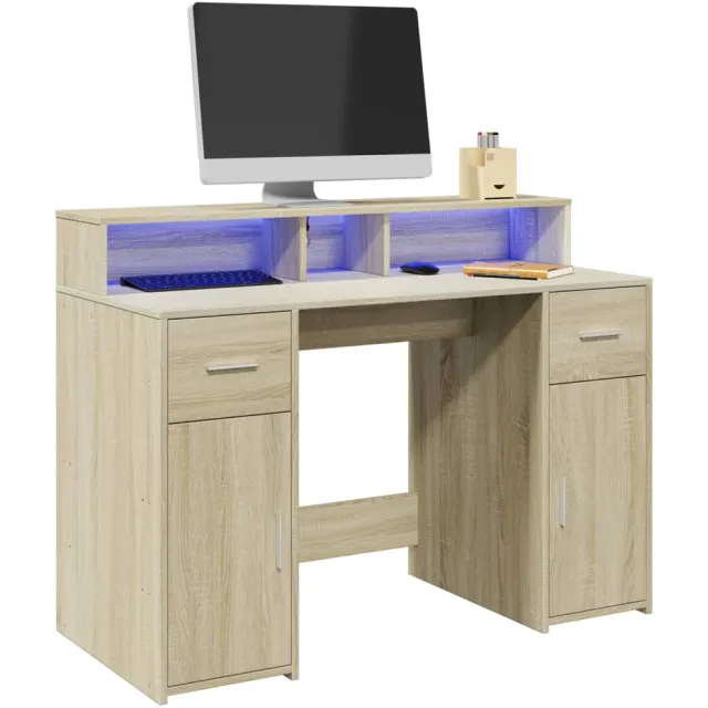 vidaXL Desk Sonoma Eiken 120 x 55 x 91 cm Engineered wood Bruin