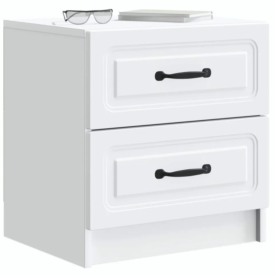 vidaXL Nachtkastje 2 st Wit 43 x 34,5 x 44,5 cm Bewerkt hout, foto 3