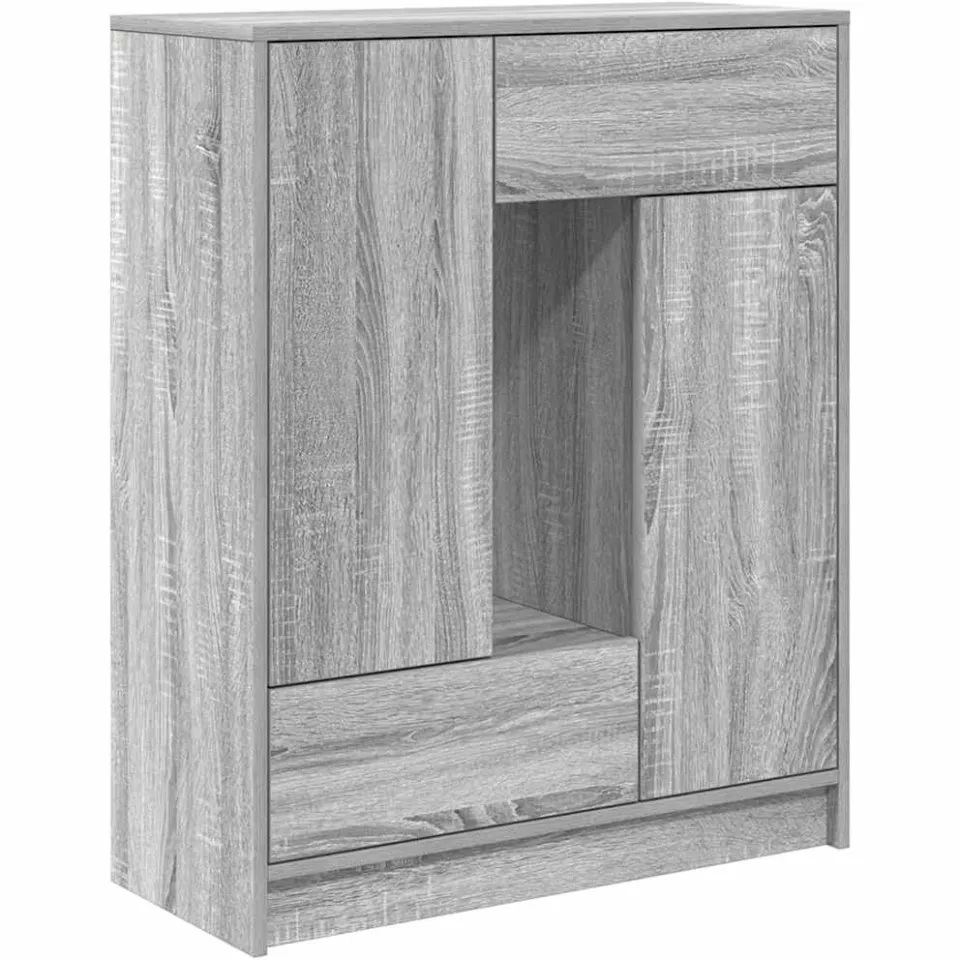vidaXL Dressoir met lades en deuren 73x31x90 cm grijs Sonoma