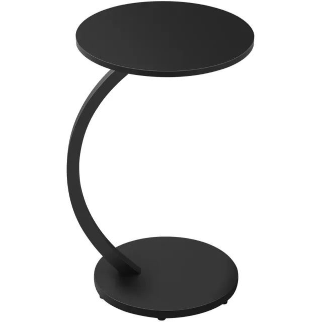 SONNENH Ronde C-vormige bijzettafel - Ø40 x circa65 cm - Zwart