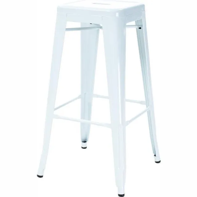 Legend Metalen barkruk wit - 65 cm - set van 2