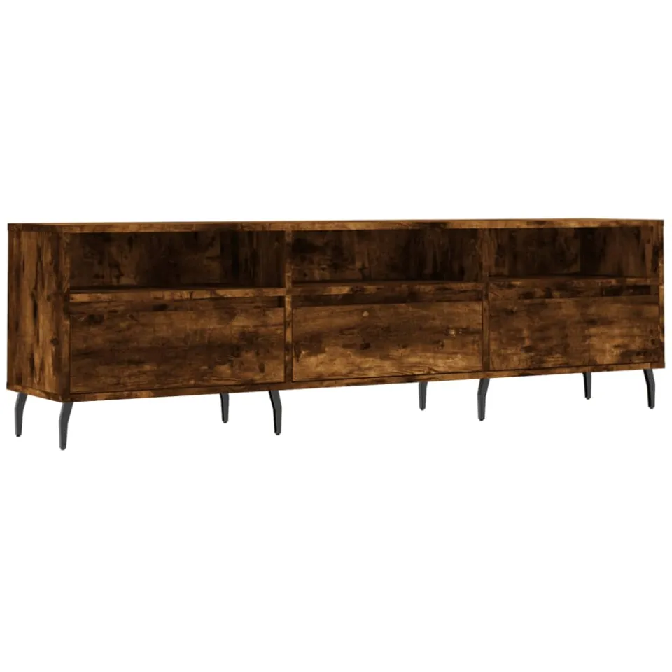 vidaXL Tv-meubel 150x30x44,5 cm bewerkt hout gerookt eikenkleurig, foto 3