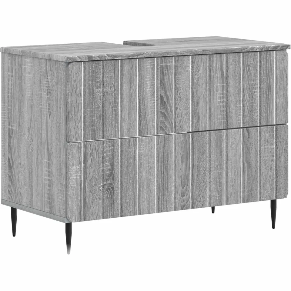 vidaXL Badkamer wastafelkast ZWOLLE Grijs Sonoma 82 x 41 x 58,5 cm, foto 3