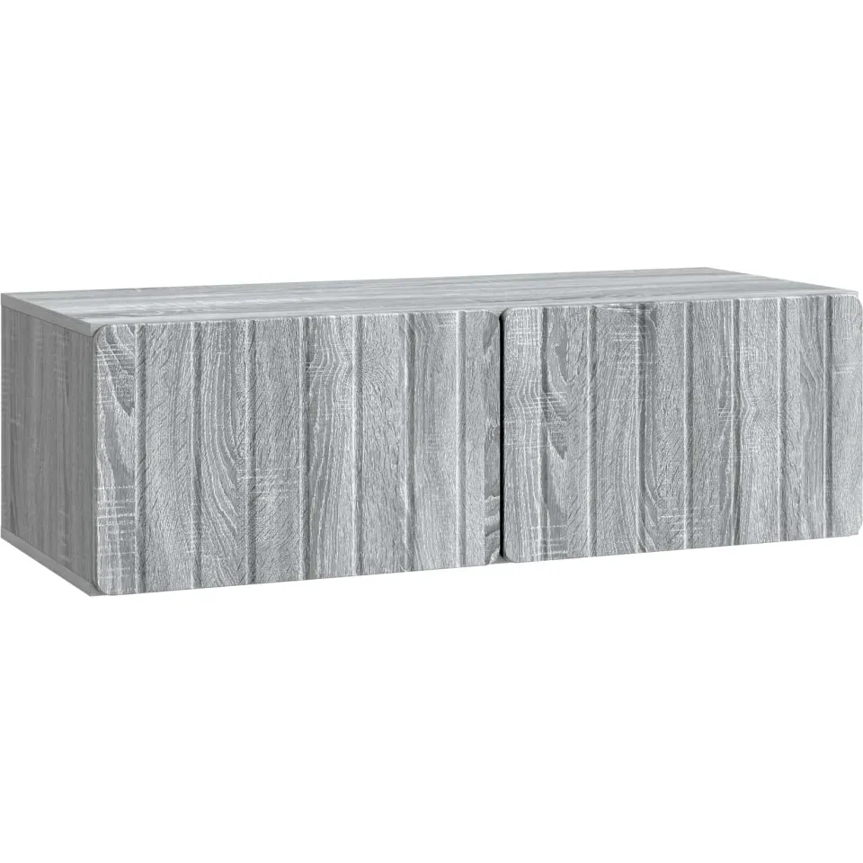 vidaXL Wandbeugel TV-kast 98 x 41 x 30 cm Grijs Sonoma Bewerkt hout, foto 3