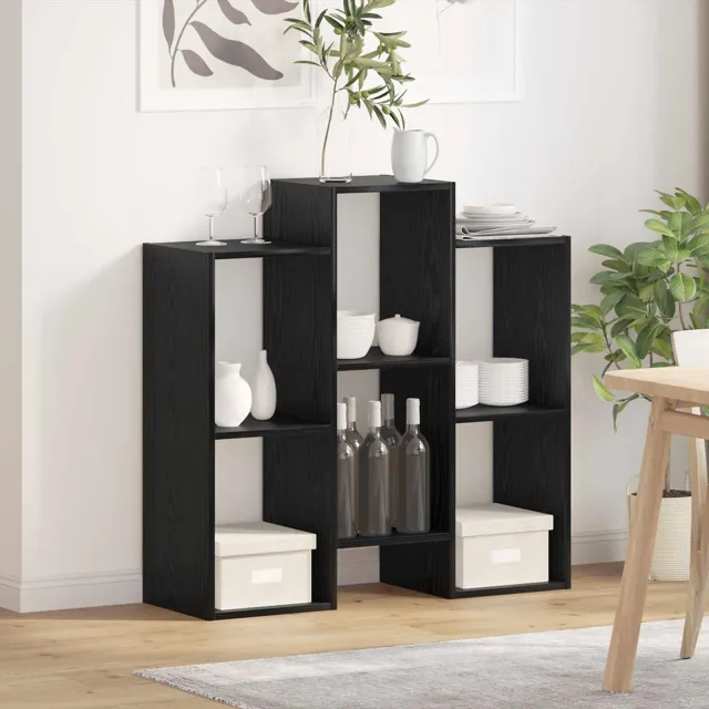 vidaXL Dressoir Zwart Eiken 90 x 30 x 90 cm, foto 2