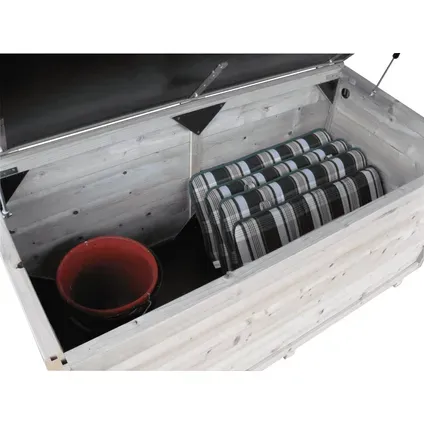 Lutra Kussenbox - Hout - Naturel - 140x67x67cm, foto 3