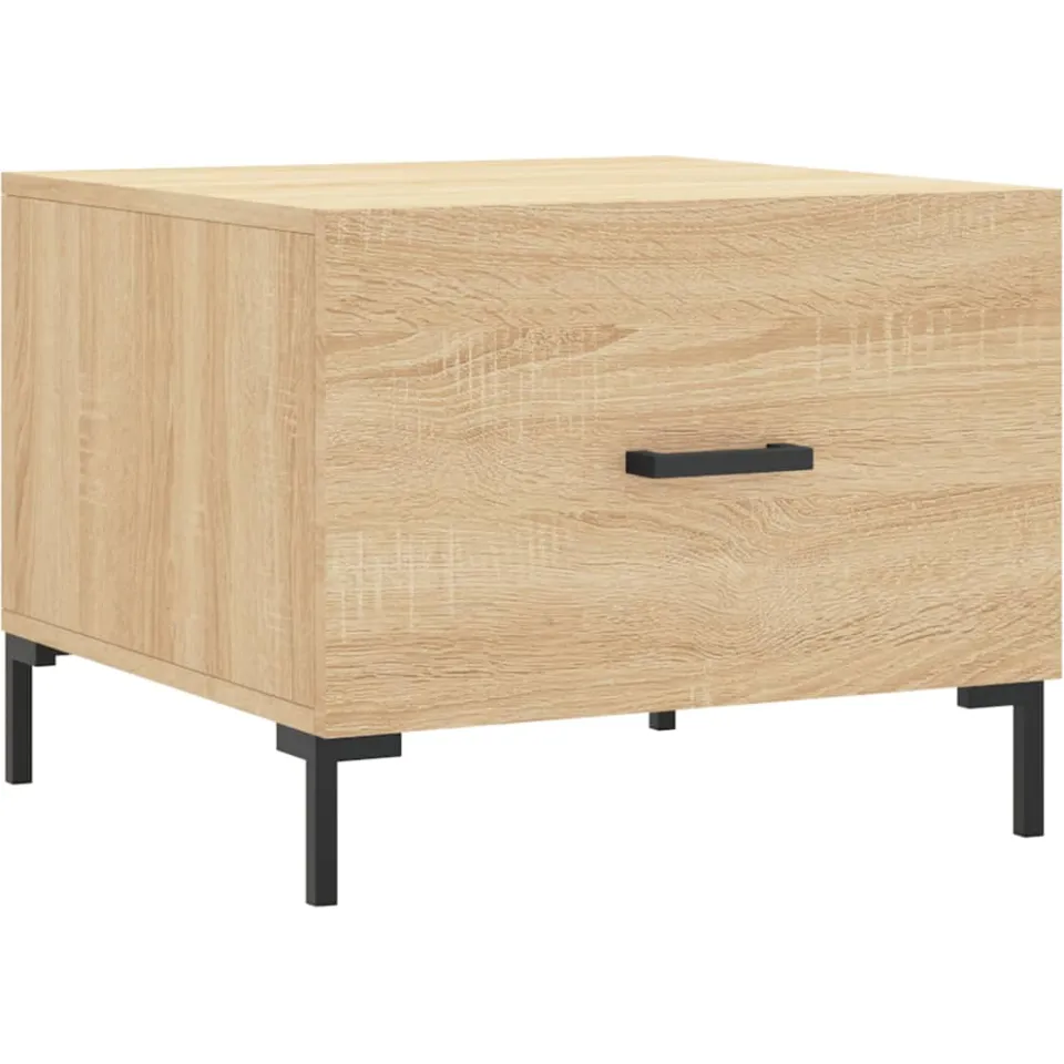 vidaXL Salontafels 2 st 50x50x40 cm bewerkt hout sonoma eikenkleurig Bruin