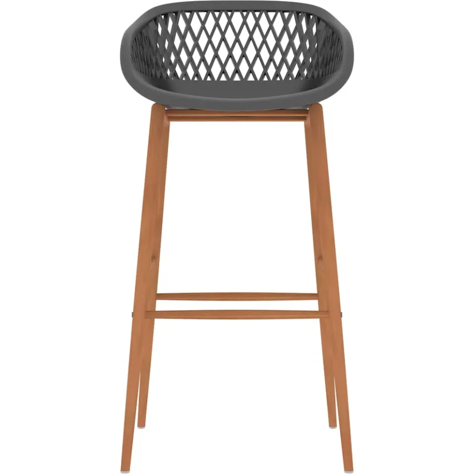 vidaXL Barstoelen 2 st grijs, foto 3