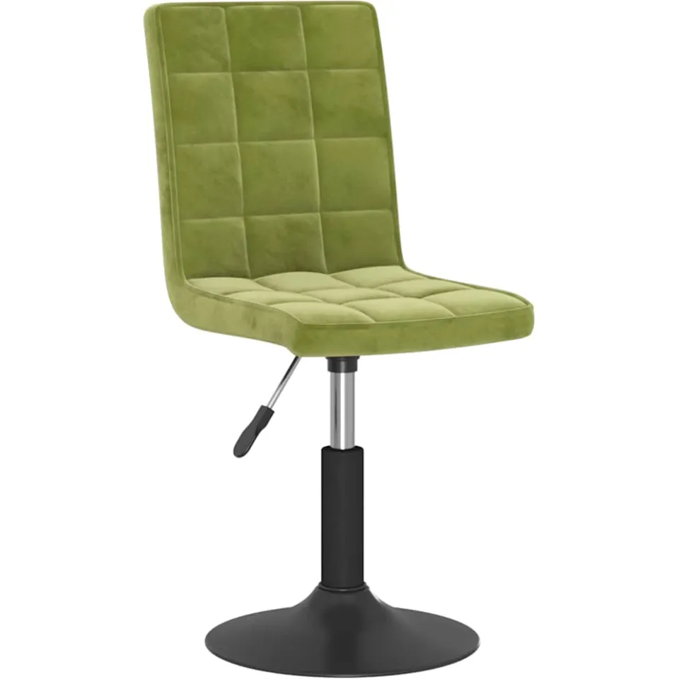 vidaXL Eetkamerstoelen draaibaar 2 st fluweel lichtgroen