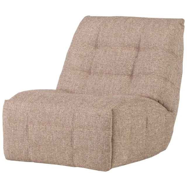 WOOOD Hein Relaxfauteuil Elektrisch - Geweven Ribstof - Lichtbruin natural melange
