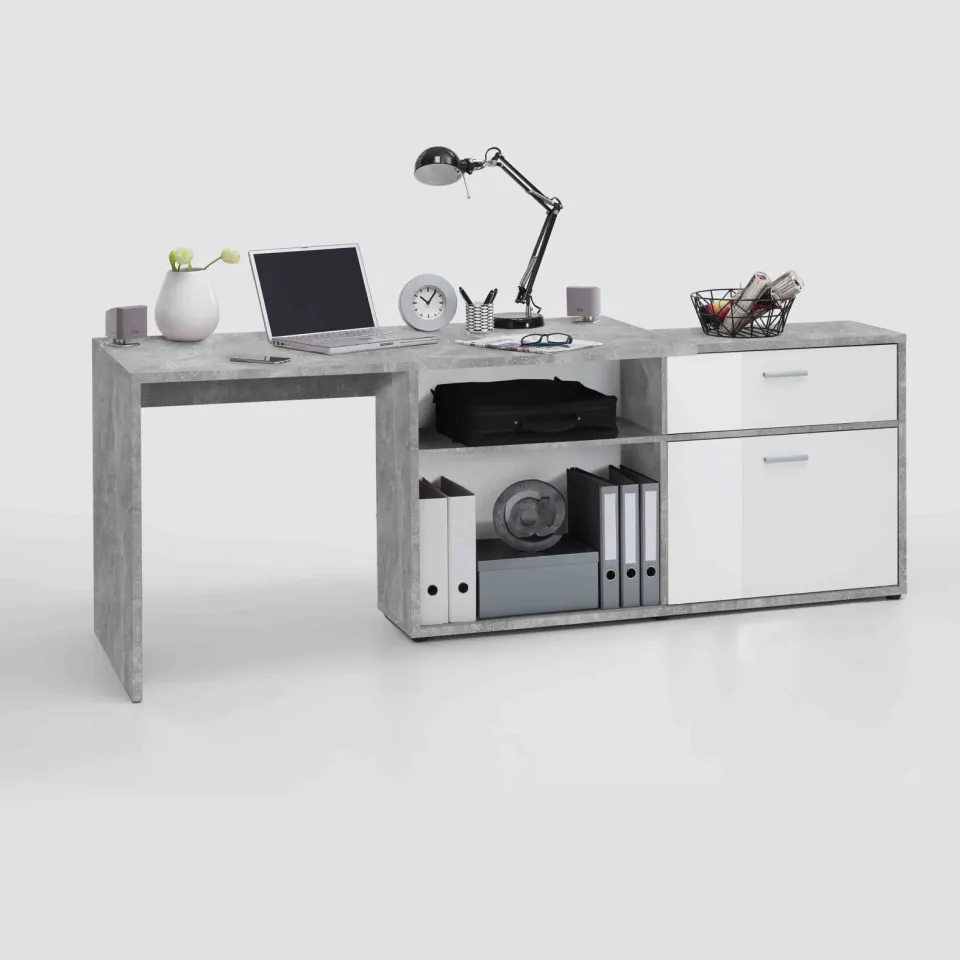 Bureau Colorado Beton grijs | wit, foto 4