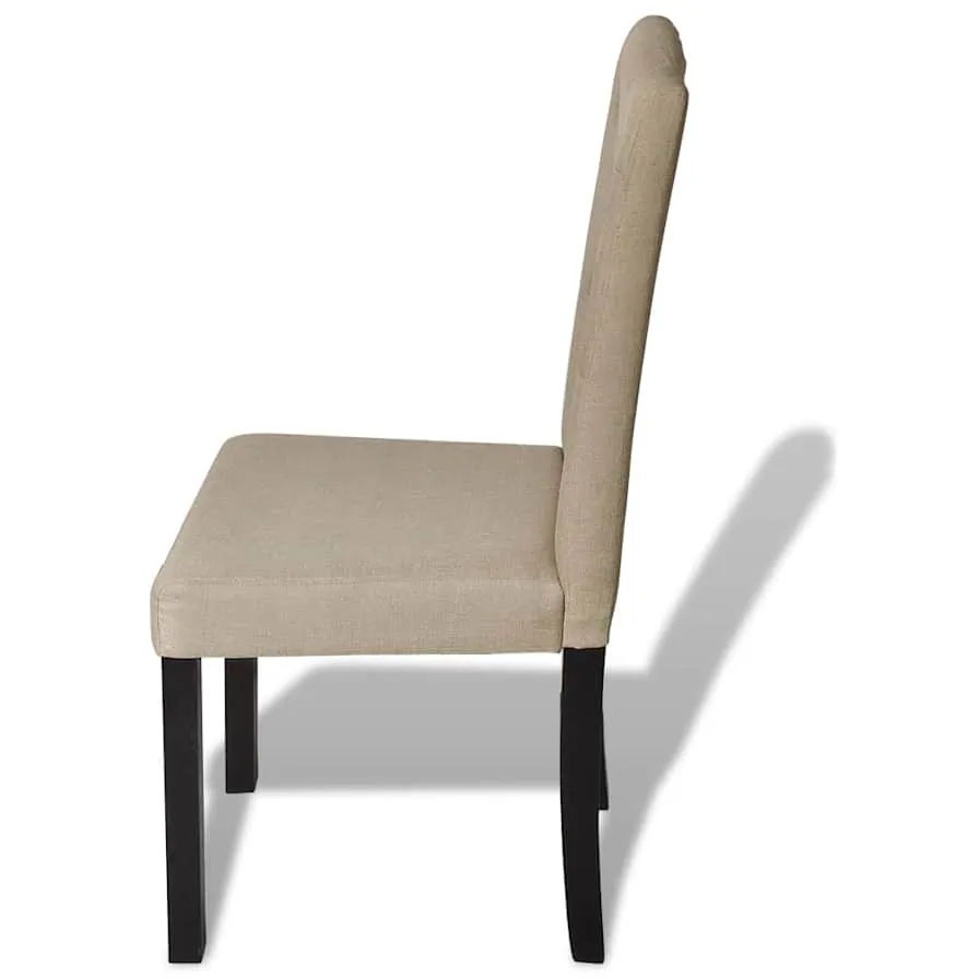 vidaXL Eetkamerstoelen 6 st stof camel, foto 4