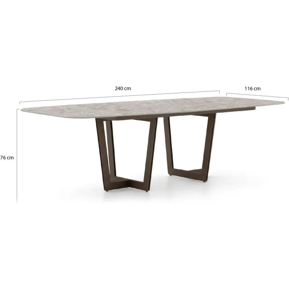Suns Punta/Palermo 240cm dining tuinset 7-delig grijs, foto 3