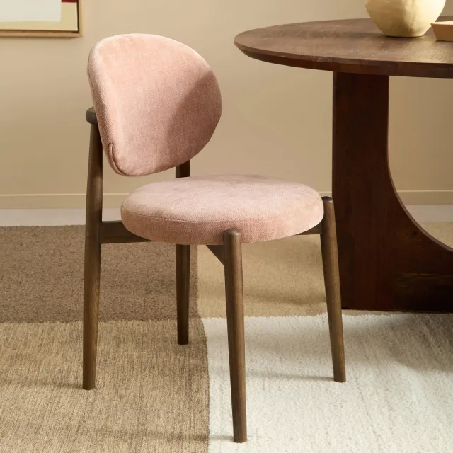 NOUS Living eetkamerstoel Avara roze, foto 2