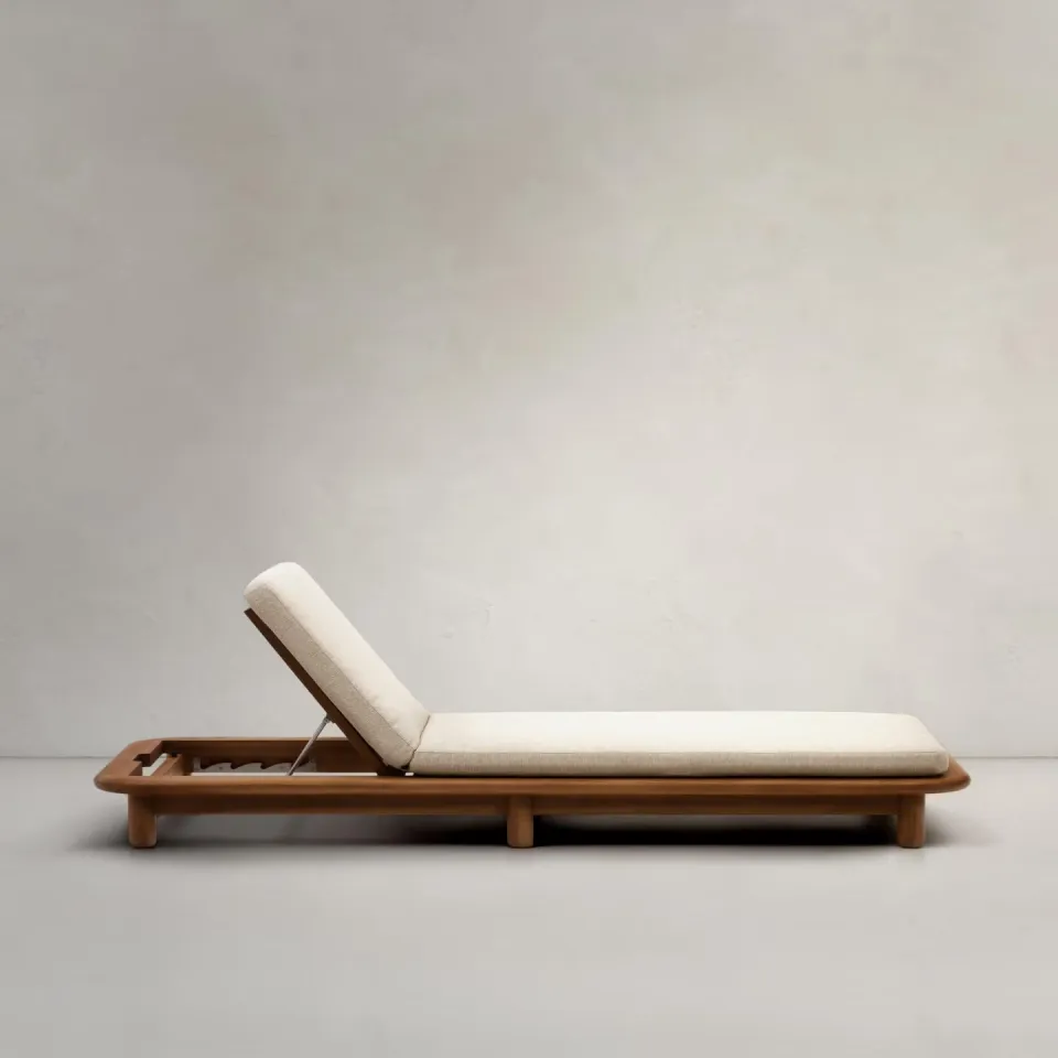 Kave Home Turqueta ligbed teakhout teak, foto 3