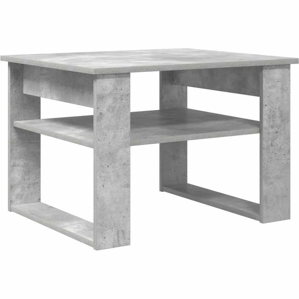 vidaXL Salontafel Beton Grijs 64 x 54 x 44 cm Bewerkt hout