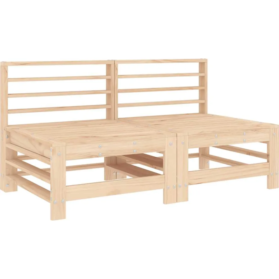 vidaXL 7-delige Loungeset massief grenenhout Bruin