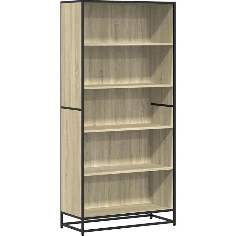 vidaXL Boekenkast 80,5x35x170,5 cm bewerkt hout sonoma eikenkleurig Bruin