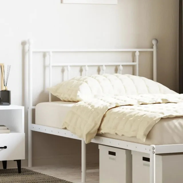 vidaXL Vervangend hoofdbord 107 cm metaal wit
