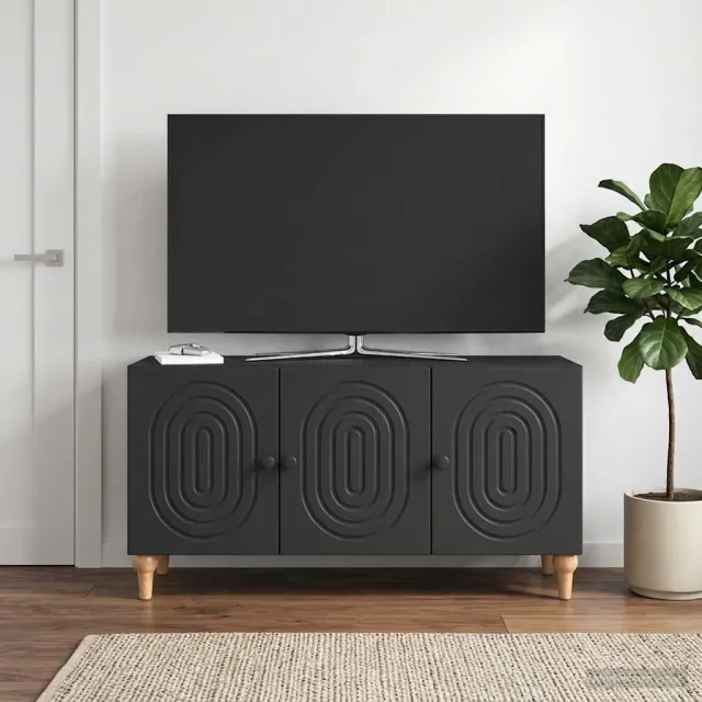 vidaXL TV-kast 99 x 34,5 x 50 cm Zwart Bewerkt hout