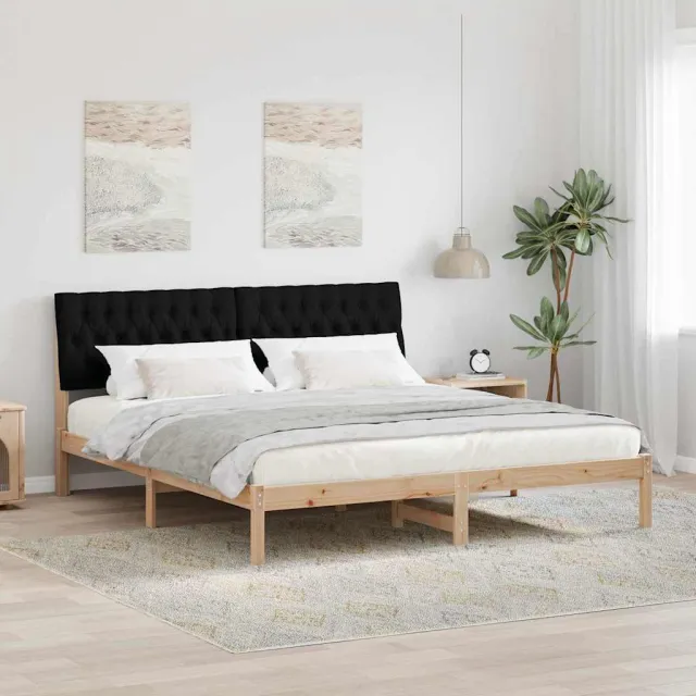 vidaXL Bedframe met Gevoerd Hoofdgedeelte Bruin 180 x 200 cm