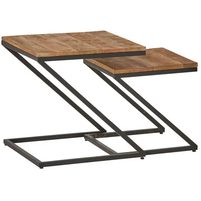 salontafelset Laos Z-vormig bruin