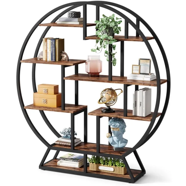 Mura Logistiek Mura Kast - Boekenkast - Opbergrek - Boekenrek - Wandkast - Etagere - Vakkenkast - Uniek Rond Design - 160cm Hoog - Zwart