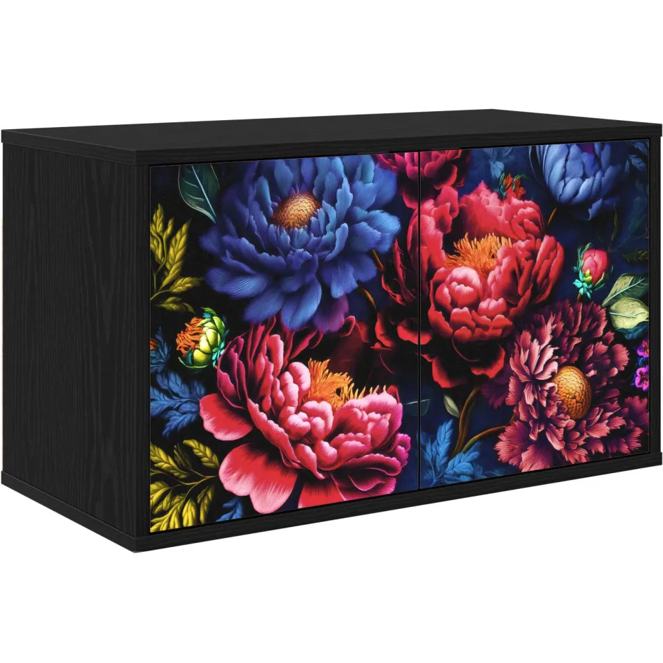 vidaXL Wandgemonteerd tv-meubel KIEL 69 x 33 x 40 cm Zwart eiken, foto 3