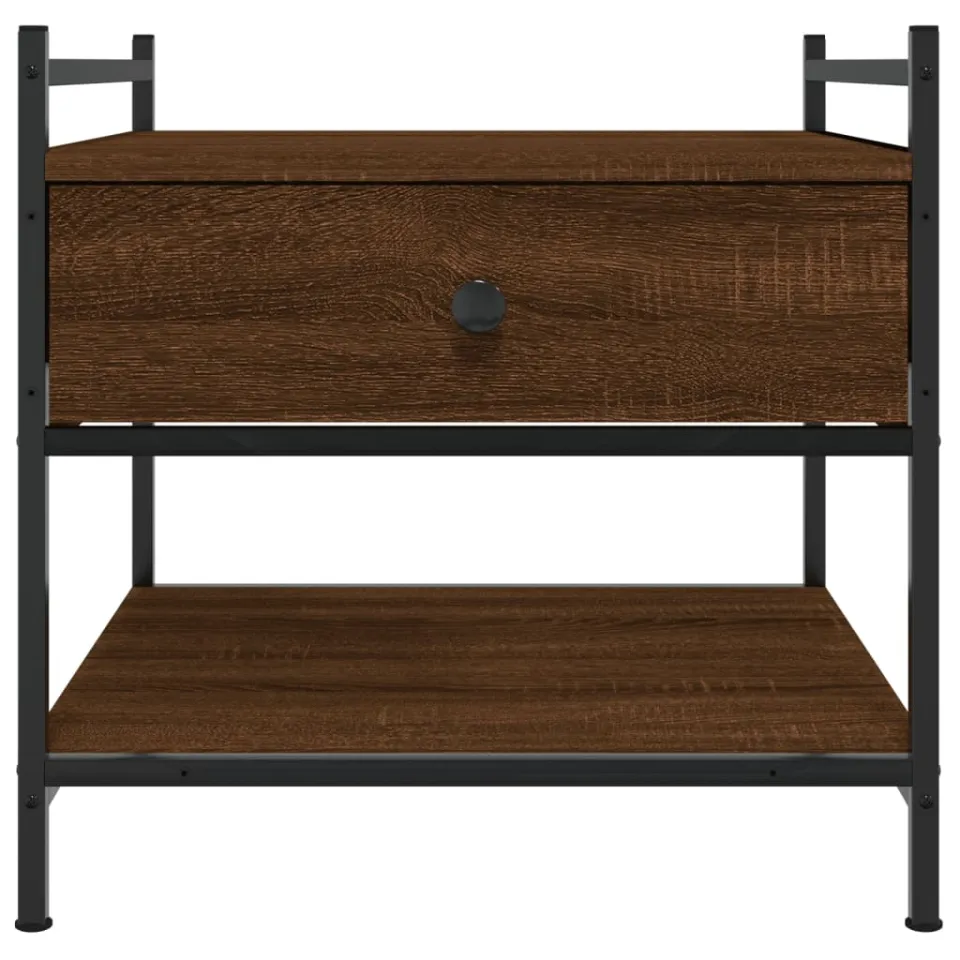 vidaXL Salontafel 50x50x50 cm bewerkt hout bruin eikenkleur, foto 4