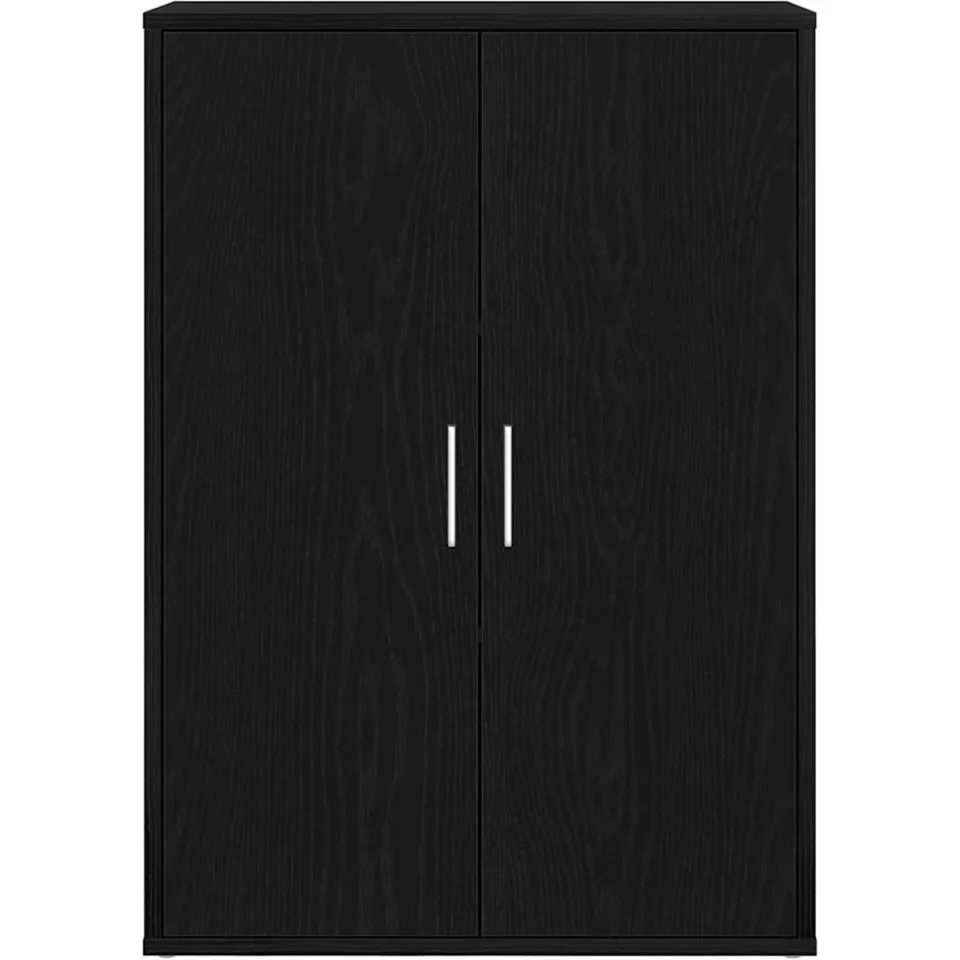 vidaXL Dressoir Zwart Eiken 60 x 31 x 84 cm Bewerkt hout