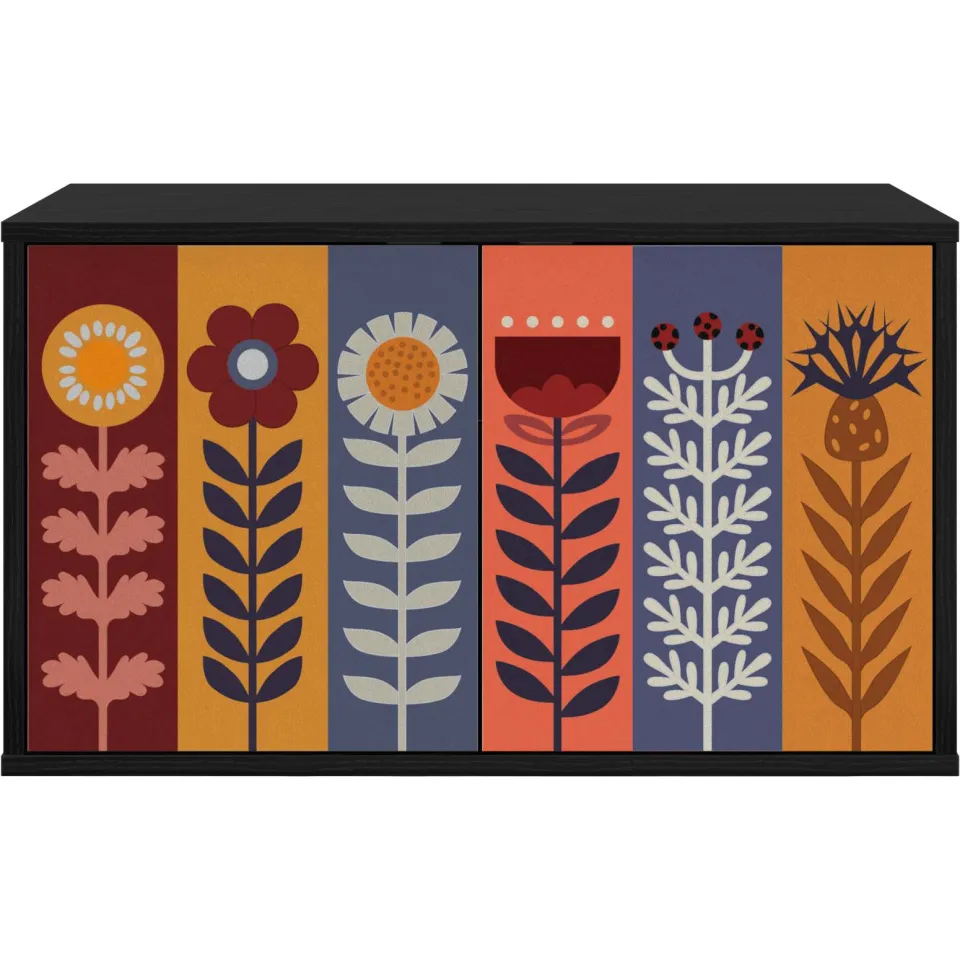 vidaXL Wandgemonteerd tv-meubel ESSEN 69 x 33 x 40 cm Zwart eiken, foto 4