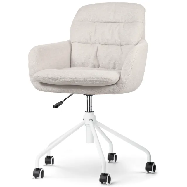Nolon Nout-Mia bureaustoel beige - wit onderstel
