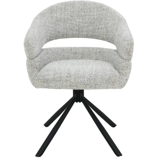 Livingfurn Eetkamerstoel Linn Bisque Oasis - Set van 2 Lichtgrijs