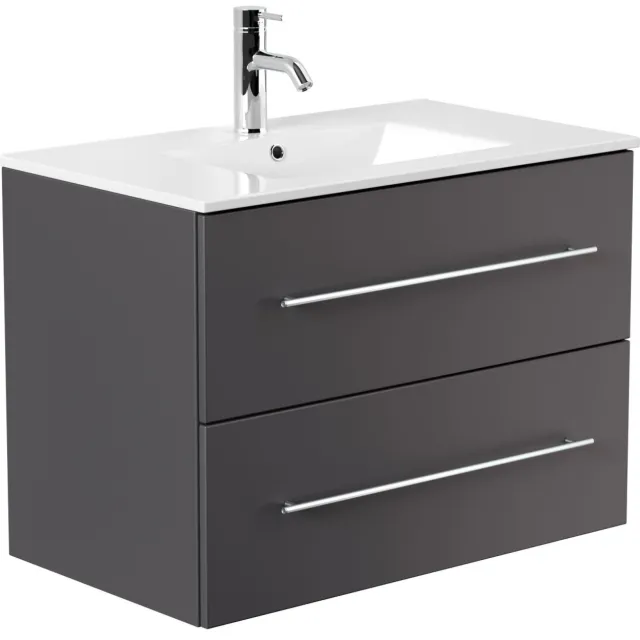 Wastafelkast Odin Antraciet 80 cm Grijs