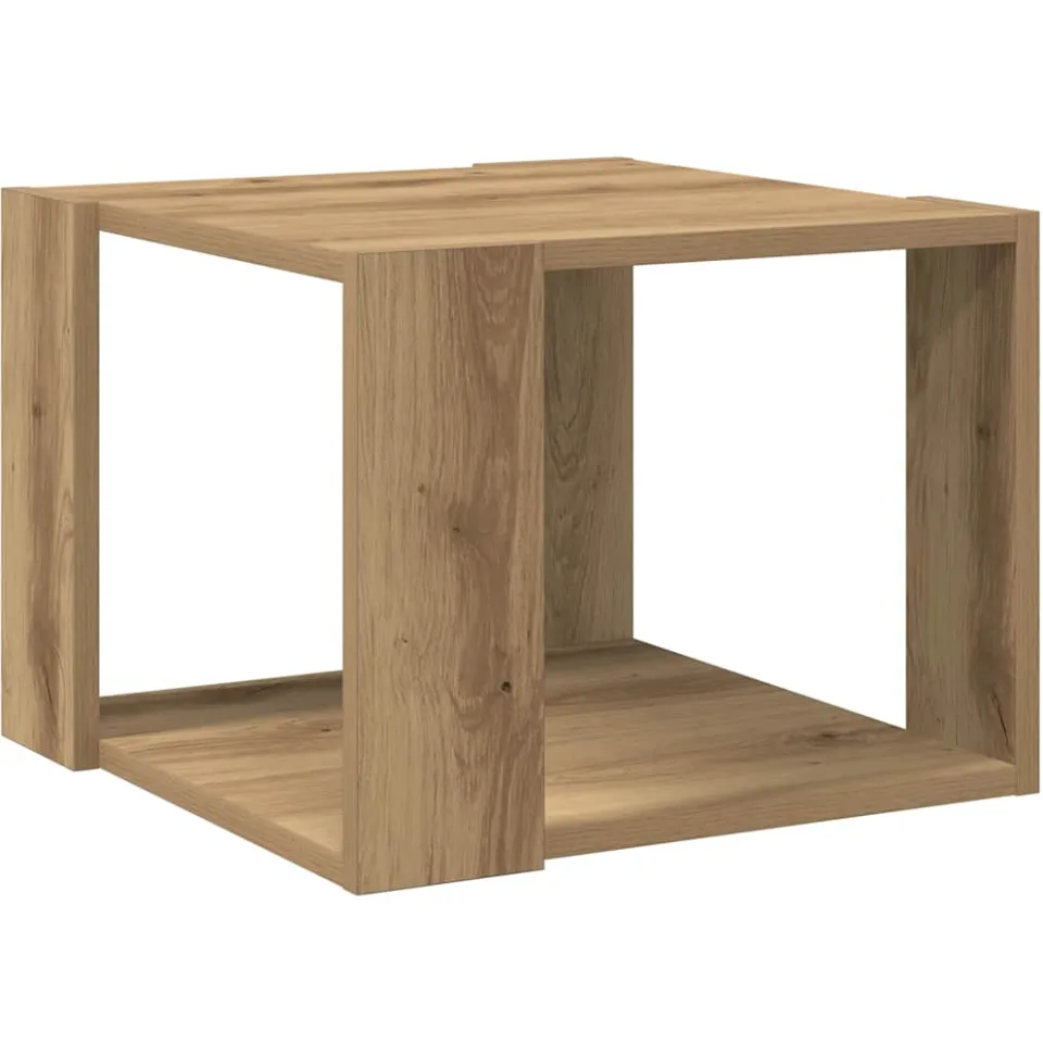 vidaXL Salontafel 40x40x30 cm bewerkt hout artisanaal eikenkleur, foto 3
