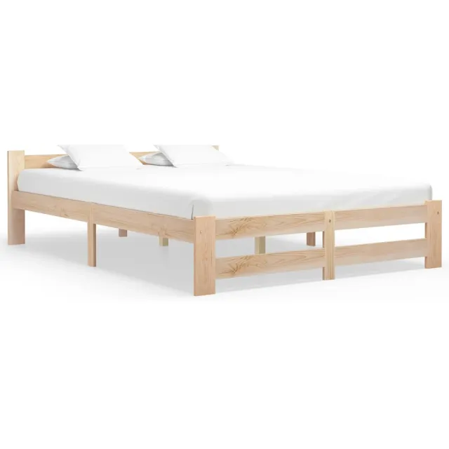 vidaXL Bedframe massief grenenhout 120x200 cm bruin