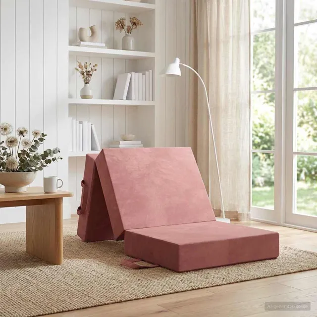 vidaXL Vouwbare Bankbed 75 x 67 x 45 cm Roze