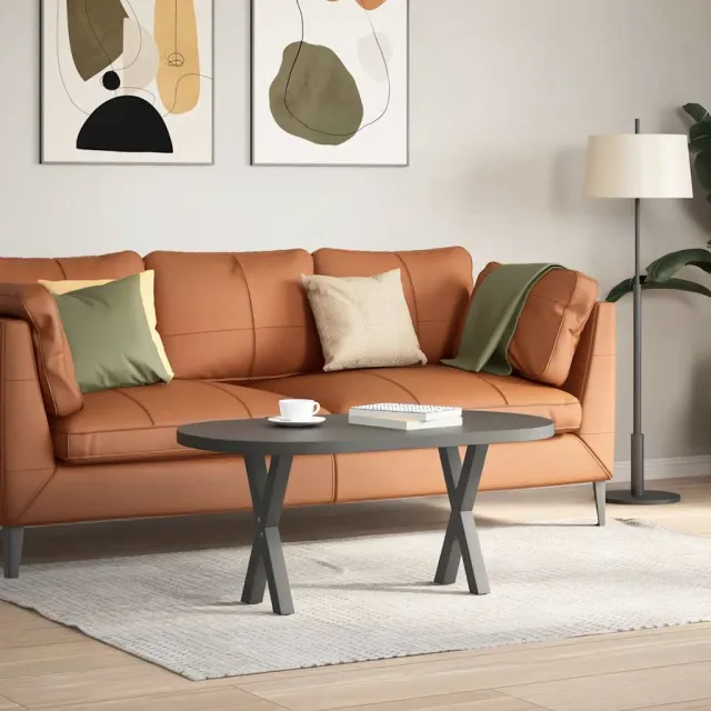 vidaXL Salontafelpoten 2 st X-vormig 28x(42-43) cm staal antraciet Anthraciet