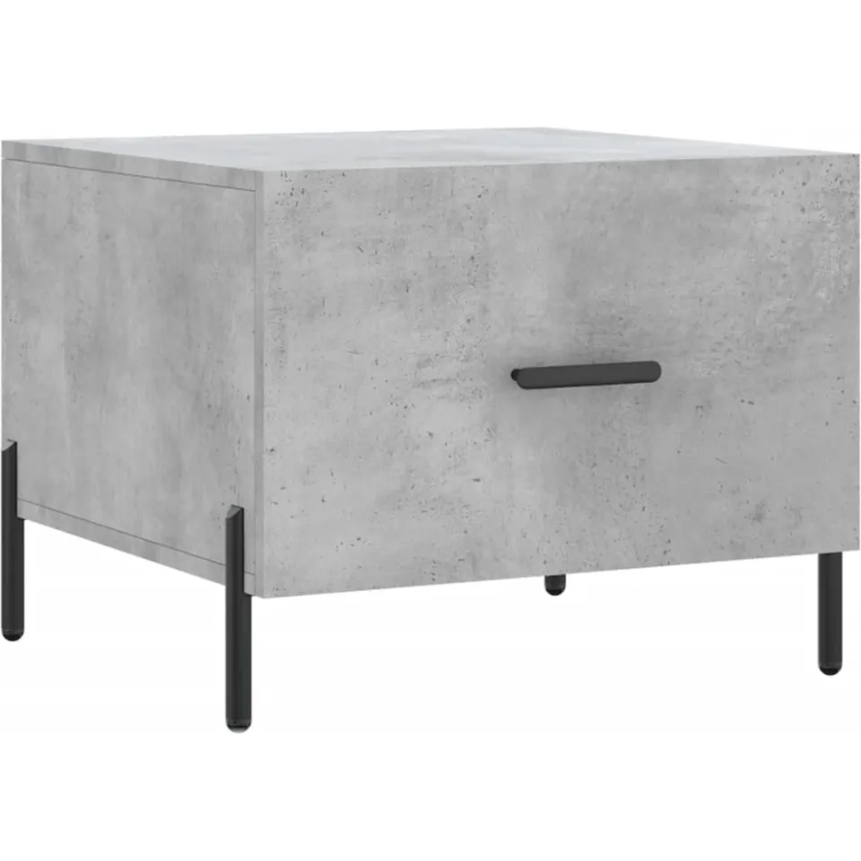 vidaXL Salontafels 2 st 50x50x40 cm bewerkt hout betongrijs grijs, foto 3