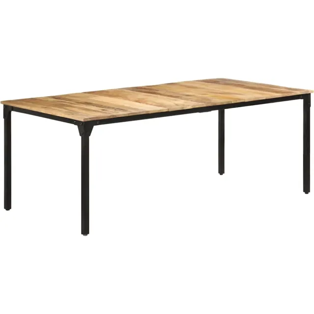 vidaXL Eettafel 200x100x76 cm ruw mangohout Bruin