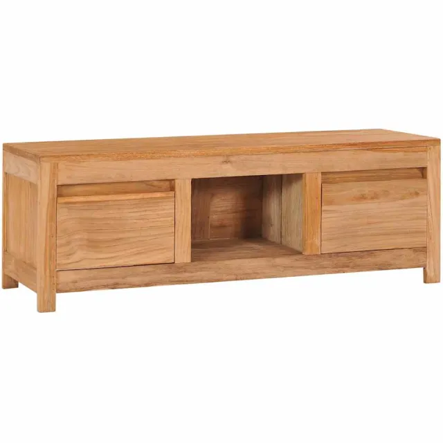 vidaXL Tv-meubel 100x30x35 cm massief teakhout Bruin