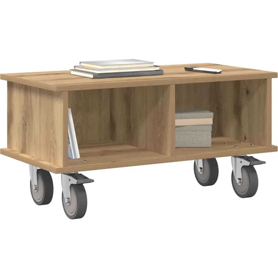 vidaXL TV-standaard 68,5 x 35 x 35 cm Artisan Eiken Bewerkt hout Bruin