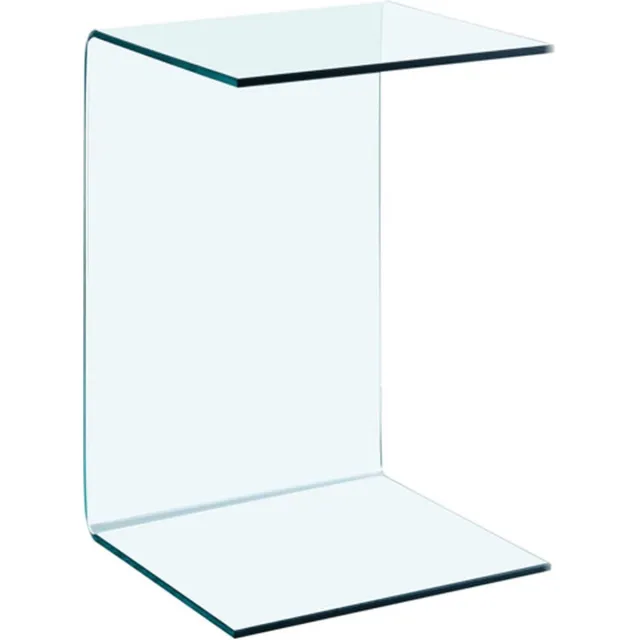 vidaXL Bijzettafel - 40x40x60 - cm - gehard - glas transparant