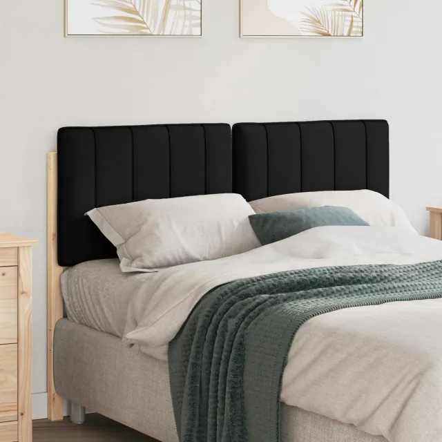 vidaXL Gestoffeerd hoofdbord Bruin en zwart 120 cm Massief grenenhout